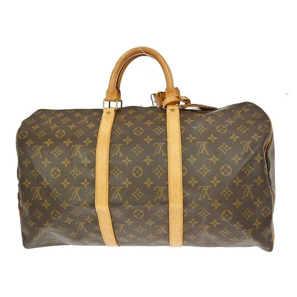 Louis Vuitton Monogram Keepall 50 Duffle Travel Handbag M41426 VI8909 YQ01705 - Picture 2 of 9